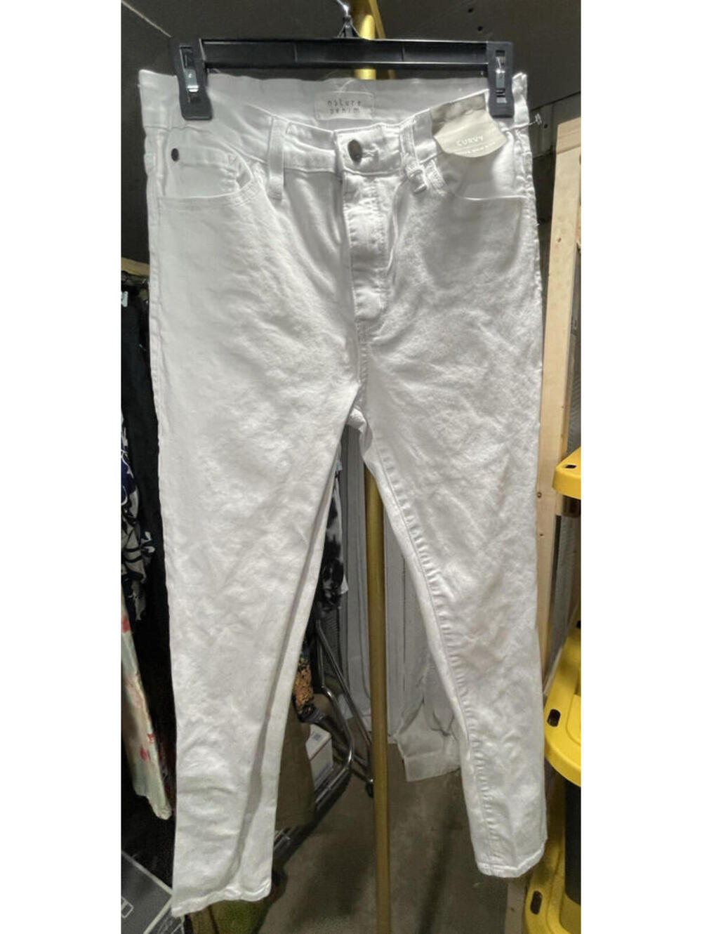 Nature Denim Curvy Super High Rise Jeans Women's Size 11/29 White Skinny Stretch